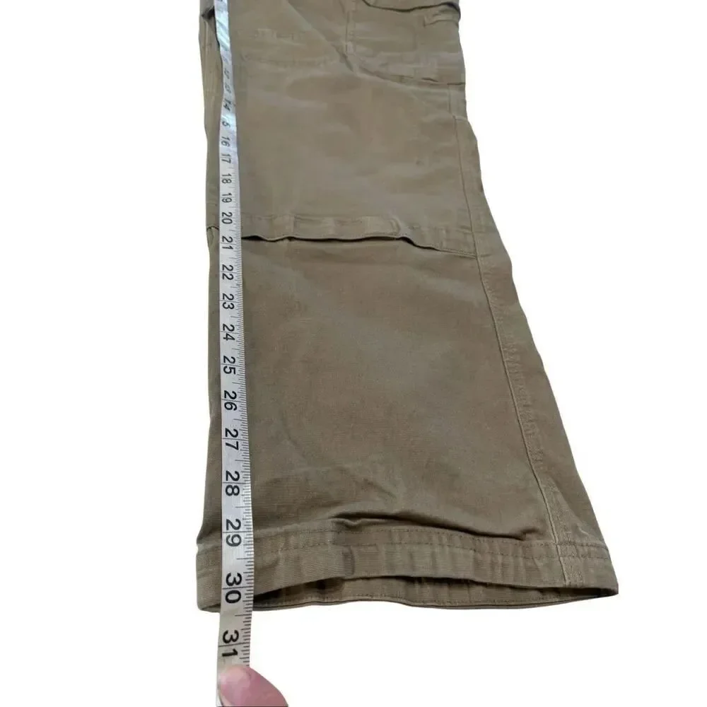 Duluth Flex Fire Hose Ultimate Relaxed Fit Cargo Pants Sz 40/30 Khaki